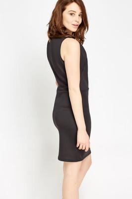 Bodycon Basic Dress L / Viskose / Schwarz